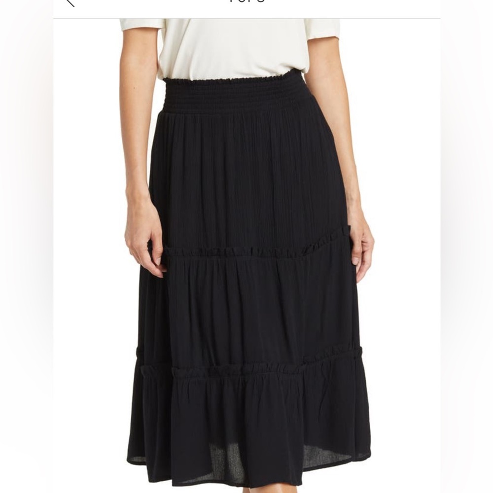 CeCe smocked waist tiered high/low skirt - NWT - Size XL